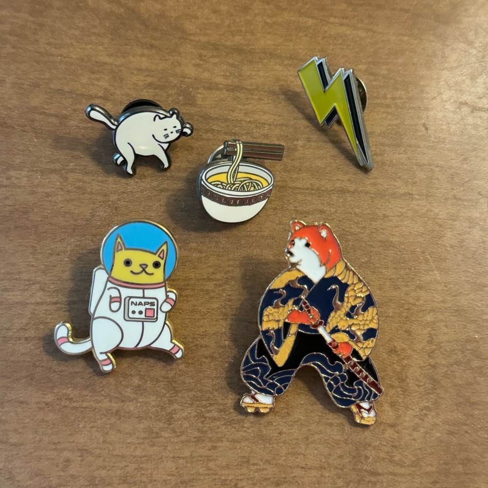 5 Enamel Pins